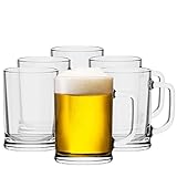 TREND FOR HOME Bierkrug Set mit Handlichem Griff Glaskrug | 0,5 Liter | 6 Stück |...