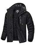 KEFITEVD Winterjacke Herren Warm Softshell Jacke Wasserdicht Snowboardjacke Gefüttert...