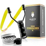 MAJESTY FOREST® Premium Steinschleuder Set - Profi Schleuder Zwille für Sport und...