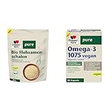 Doppelherz pure Bio Flohsamenschalen –200 g & pure Omega-3 1075 vegan - Algenöl +...