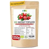 Bio Hagebuttenpulver Bio 1250g XXL Vorteilspack Hagebuttenpulver in Rohkostqualität |...