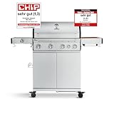 BURNHARD 4-Brenner Gasgrill Big FRED Deluxe 2023 inkl. Backburner, 900°C...