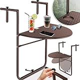 KESSER® Balkonhängetisch klappbar Balkontisch zum Einhängen Balkon Hängetisch 3-Fach...