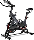 Heimtrainer Fahrrad Ergometer, Belastbarkeit bis 150kg, mit 13kg Schwungrad & Stufenloser...