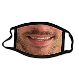 Winkey Unisex Erwachsene Gesichtsmaske bedruckt Lustiges Gesicht Màc Outdoor Mund...