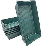 BURI 6X Universal Gärtnerbox Pflanzschale 58x32x11cm Anzuchttopf grün Pflanzwanne...