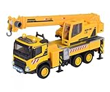 Majorette - Spielzeug-Kranwagen (22 cm) - großes Volvo Baustellen-Auto mit ausfahrbarem...