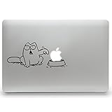 CAT Hunger Aufkleber MacBook Air Pro Sticker Decal Apple (13')