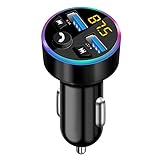 Ziyan Auto FM Transmitter, Bluetooth 5.0 Autoradio Audioadapter MP3 Player, Kfz Bluetooth...