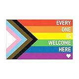 ZXCVWWE Auto-Aufkleber mit Aufschrift 'Everyone Is Welcome Here', Magnet-Aufkleber,...