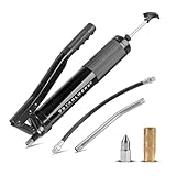 STAHLWERK Einhand-Fettpresse 600 ml 550 bar | Handhebelpresse aus robustem Stahl |...