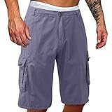 Cargo Hose Herren, Freizeithose Vintage Sporthose Sporthose Vintage Chino Strandhose mit...