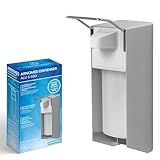 1x ARNOMED Desinfektionsspender Aluminium, Seifenspender für 500ml, kurzer Armhebel,...