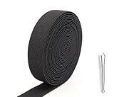 Gummiband 2cm breit, Gummiband Schwarze Breite, Gummilitze Elastisches zum Nähen,Nicht...