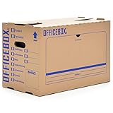 KK Verpackungen® Ordnerkarton Officebox | 10 Stück, Stabile Archivbox mit Sichtfenster...