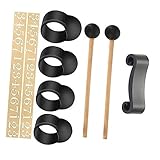 VINTORKY 1 Set/9 Stück Drumstick Mallet Halter Halterung Ring Drum Kit Prototyp...