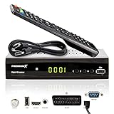 PremiumX Satelliten-Receiver HD 521 FTA Digital SAT TV-Receiver DVB-S2 FullHD HDMI SCART...