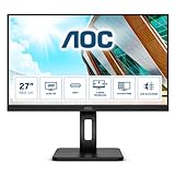 AOC Q32P2CA - 32 Zoll QHDD USB-C Docking Monitor, höhenverstellbar (2560x1440, 75 Hz,...