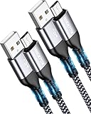 NINGKPOW Micro USB Kabel, [2Stück 2M] Nylon Ladekabel High Speed Android Handy Ladekabel...