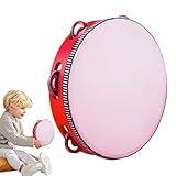 Professionelle Handtrommel - Holz Runde Tamburin, Hand Held Tamburin Trommeln Glocke,...