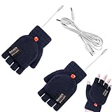 jamgeery Beheizte Fingerlose Handschuhe für Damen, Beheizte Fäustlinge mit USB-Aufladung...