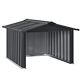 Juskys Metall Mähroboter Garage mit Satteldach - 86 × 98 × 63 cm - Sonnen- &...