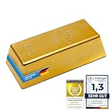 Goldbarren Türstopper und Briefbeschwerer - Lustiger Türversteller aus Fake Gold...