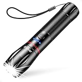 Blukar LED Taschenlampe Aufladbar, Extrem Helle Zoombares Taschenlampen mit 5 Lichtmodi...