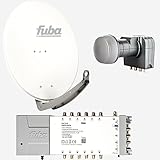 Fuba Sat Anlage 12 Teilnehmer | DAA 780 W Satellitenschüssel 80cm Alu weiß...