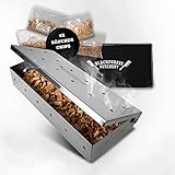 Schwarzwald Metzgerei – Räucherbox Set inkl. Räucherchips für Holzkohle-, Elektro- &...