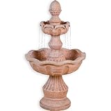 STILISTA® Gartenbrunnen Modell METIS Steinoptik 58 x 58 x 102 cm großer Springbrunnen...