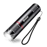 Blukar LED Taschenlampe Aufladbar, Superhelle Zoombare Mini Torch mit 4 Lichtmodi und...