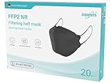 EUROPAPA® 20x FFP2 Fisch Form Schwarz Masken Atemschutzmaske 4-Lagen Staubschutzmasken...