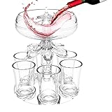 Spender für 6 Schnapsgläser und Halter mit Gläsern | Alkoholspenderhalter,...