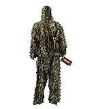 Zicac 3D Ghillie Tarnanzug Dschungel Ghillie Suit Woodland Camouflage Anzug Kleidung Für...
