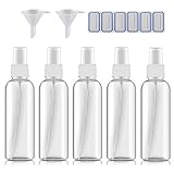 DreiWasser 5x 100ml Zerstäuber Sprühflaschen leer, Sprayflasche für Parfüms, Öle und...
