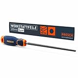 Presch Werkstattfeile Rund 200mm - Umlaufender Hieb H2 zum feilen von Rundungen in Metall,...