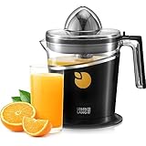 LEBENLANG Saftpresse elektrisch 800ml & Verstellbares Sieb - Orangenpresse elektrische...