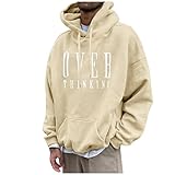 Hoodie Herren,Einfarbig Lose Kapuzenpullover Buchstaben Drucken Y16K Herren Hoodie Mit...