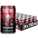 TENZING Plant Power Shot, pflanzlicher Basis, Koffein & Vitamin Shot, schwarze Kirsche,...