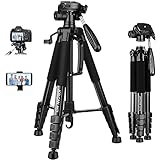 JOILCAN Kamera Stativ, 187cm Aluminium Leichte Dreibeinstativ für Canon Nikon DSLR mit...