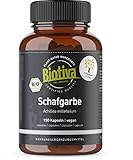 Biotiva Schafgarbe Bio 150 Kapseln - Achillea - 100% Vegan - Korbblütler - rein...