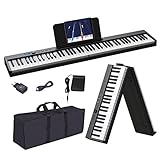 OYAYO Faltbares Klavier mit 88 Tasten Piano Full Size Semi Weighted, Faltbares...