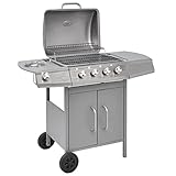 Gasgrill 4+1 Brenner, BULANED Grill Gas, Gas Tischgrill, Tischgasgrill, Kombigrill, Grill...