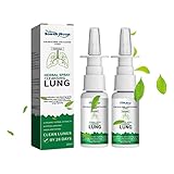 2PCS Organic Herbal Lung Cleanse and Repair Nasenspray PRO,Lungenreinigungsspray für...