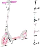 City Roller Erwachsene 120kg Tragkraft, 200mm Big Wheel Scooter, Klappbar Cityroller mit...