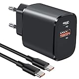 INNISTO Ladegerät USB C 20W,2 Port 20W USB C Ladegerät Netzteile Schnellladegerät mit...