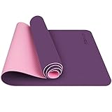 TOPLUS Gymnastikmatte, Yogamatte Yogamatte Gepolstert & rutschfest für Fitness Pilates &...