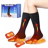 Beheizbare Socken,5V/5000mAh Beheizte Socken Herren Damen Fußwärmer Heizsocken mit 4...