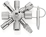 KNIPEX TwinKey Schaltschrankschlüssel für gängige Schränke und Absperrsysteme (95 mm)...